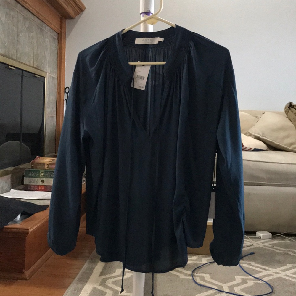 ASTR The Label Teal Blouse